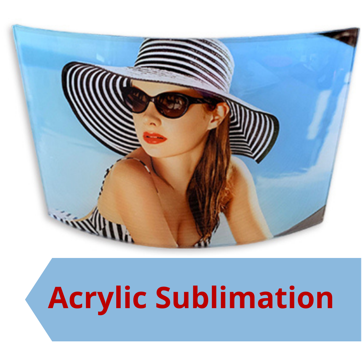 Sublimation on white acrylic