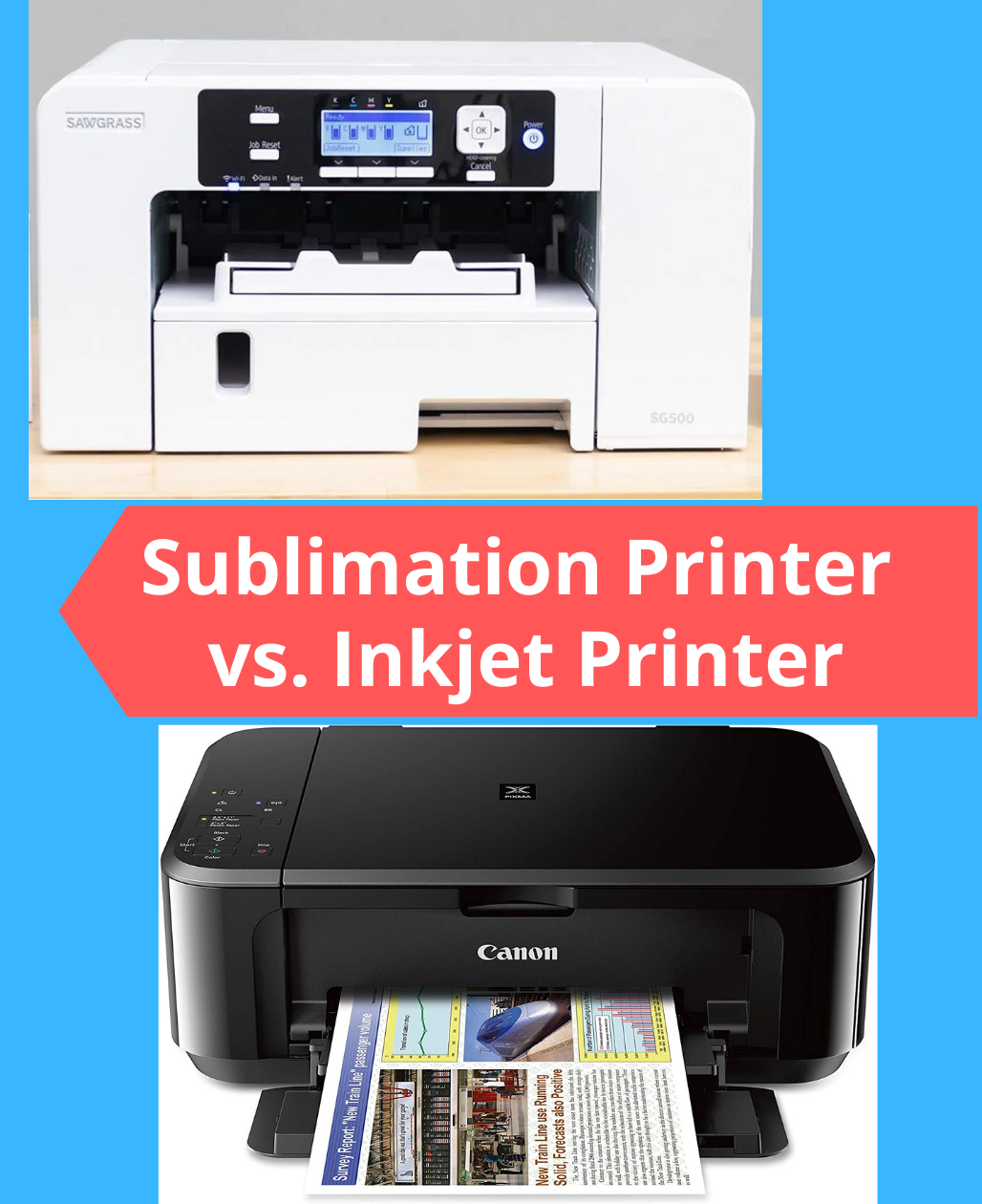 Sublimation Printer vs Inkjet Printer (What's the Difference?)