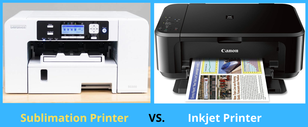 sublimation printer vs. inkjet printer