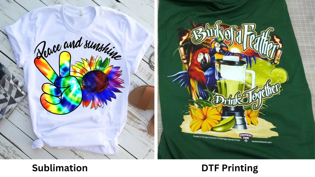 dye sublimation vs dtf printing