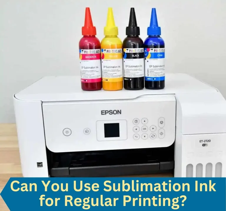 can you use sublimation ink for regular printing