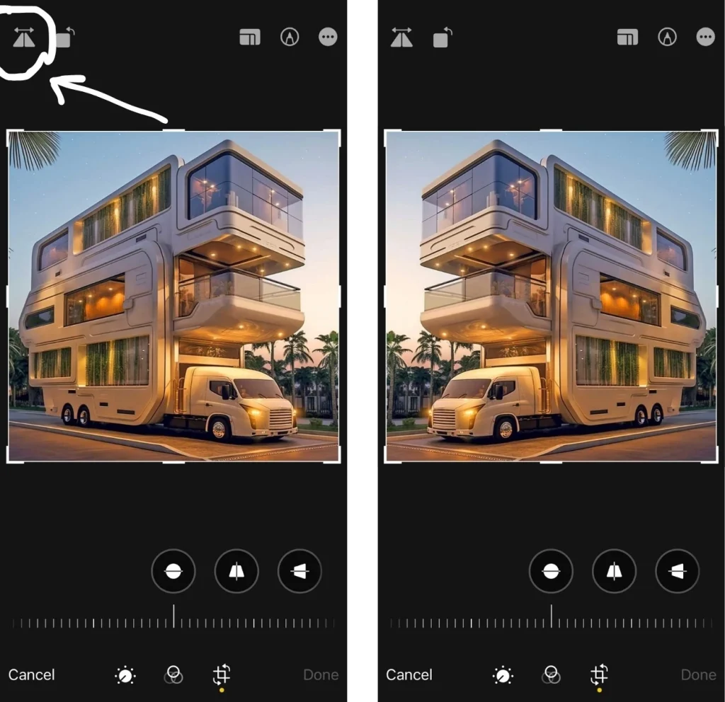 how to mirror an image on iphone